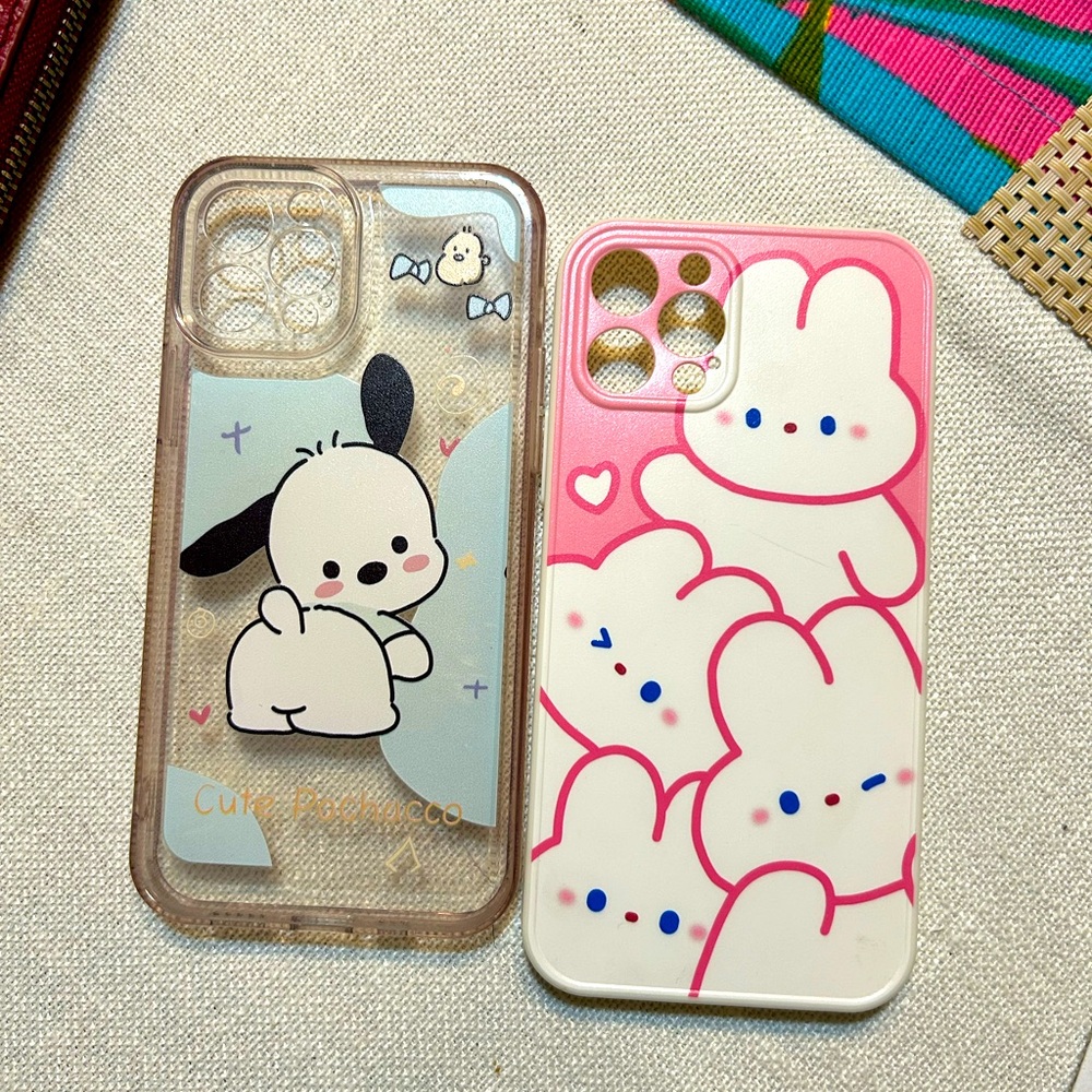 Cute Pochacco and friends phone cases for iPhone 12.